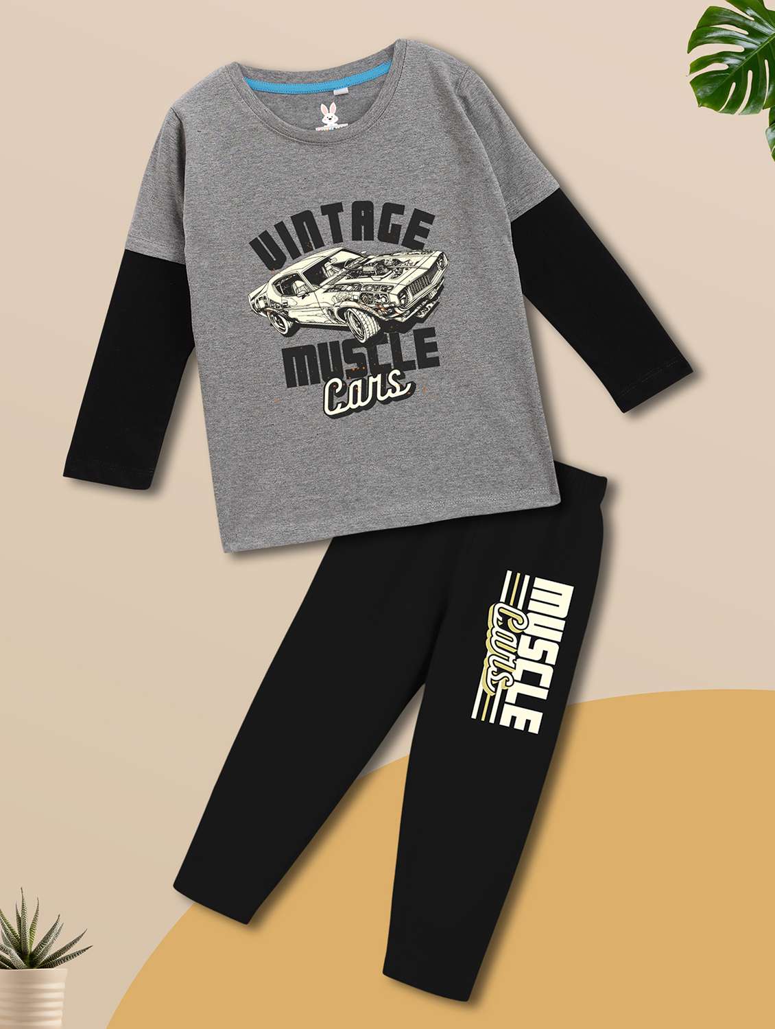 Boys Pack Of 2 Printed Long Sleeves Nightwear Set - 22547734 -  Standard Image - 1