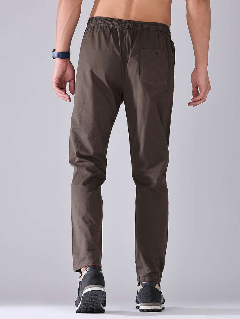 men solid mid rise full length track pant - 22547910 -  Standard Image - 4