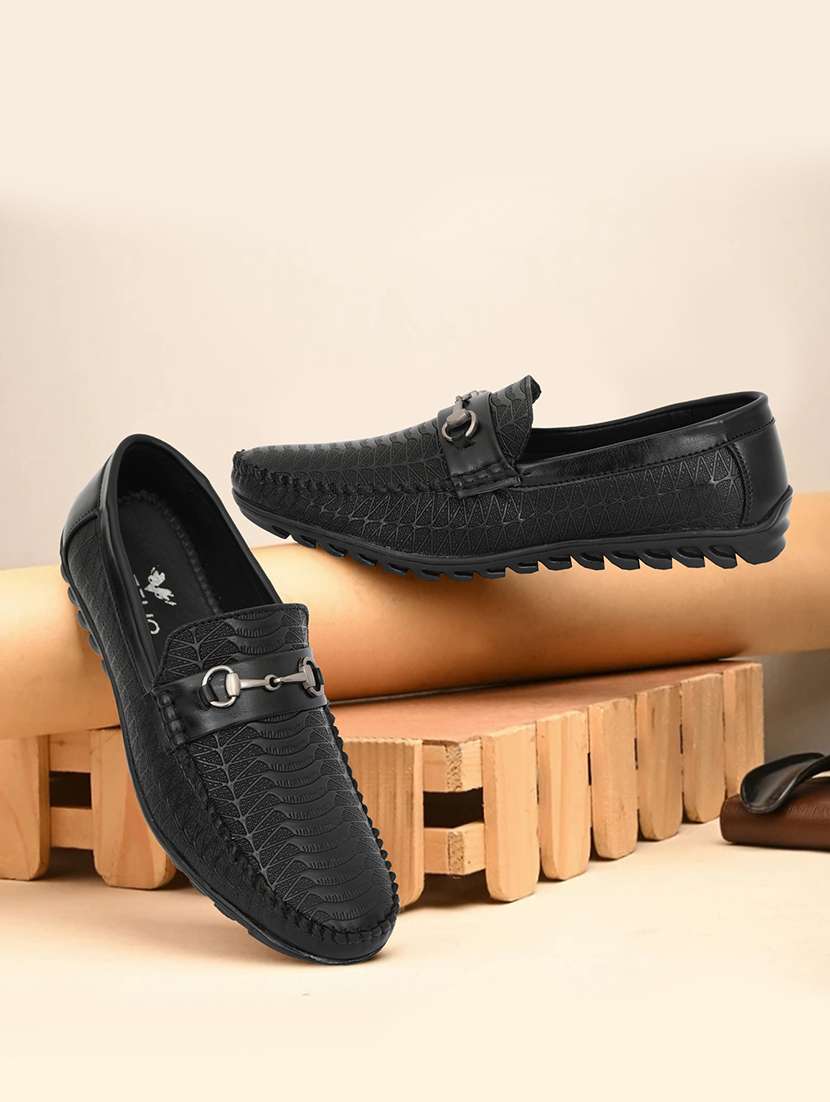 men textured slip on horsebit loafer - 22547917 -  Standard Image - 1