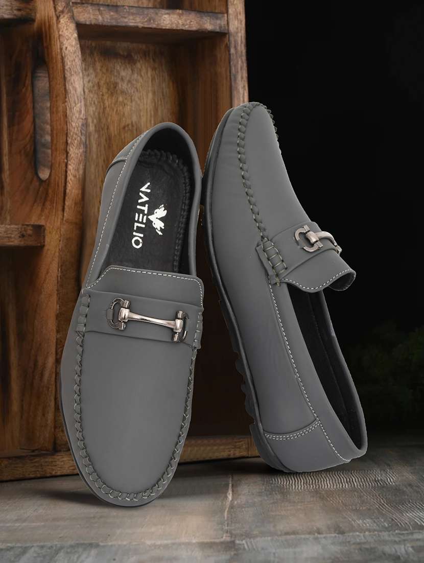 men solid slip on horsebit loafer - 22547918 -  Standard Image - 1