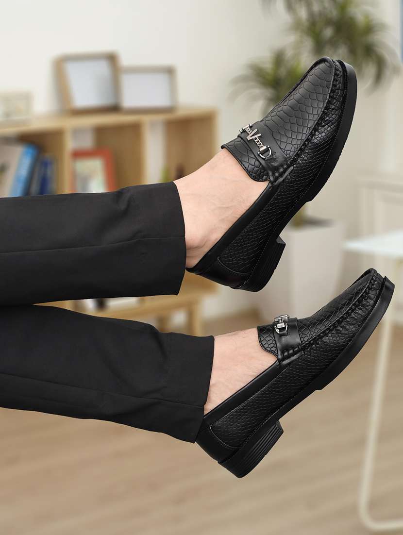 men textured slip on horsebit loafer - 22547919 -  Standard Image - 4