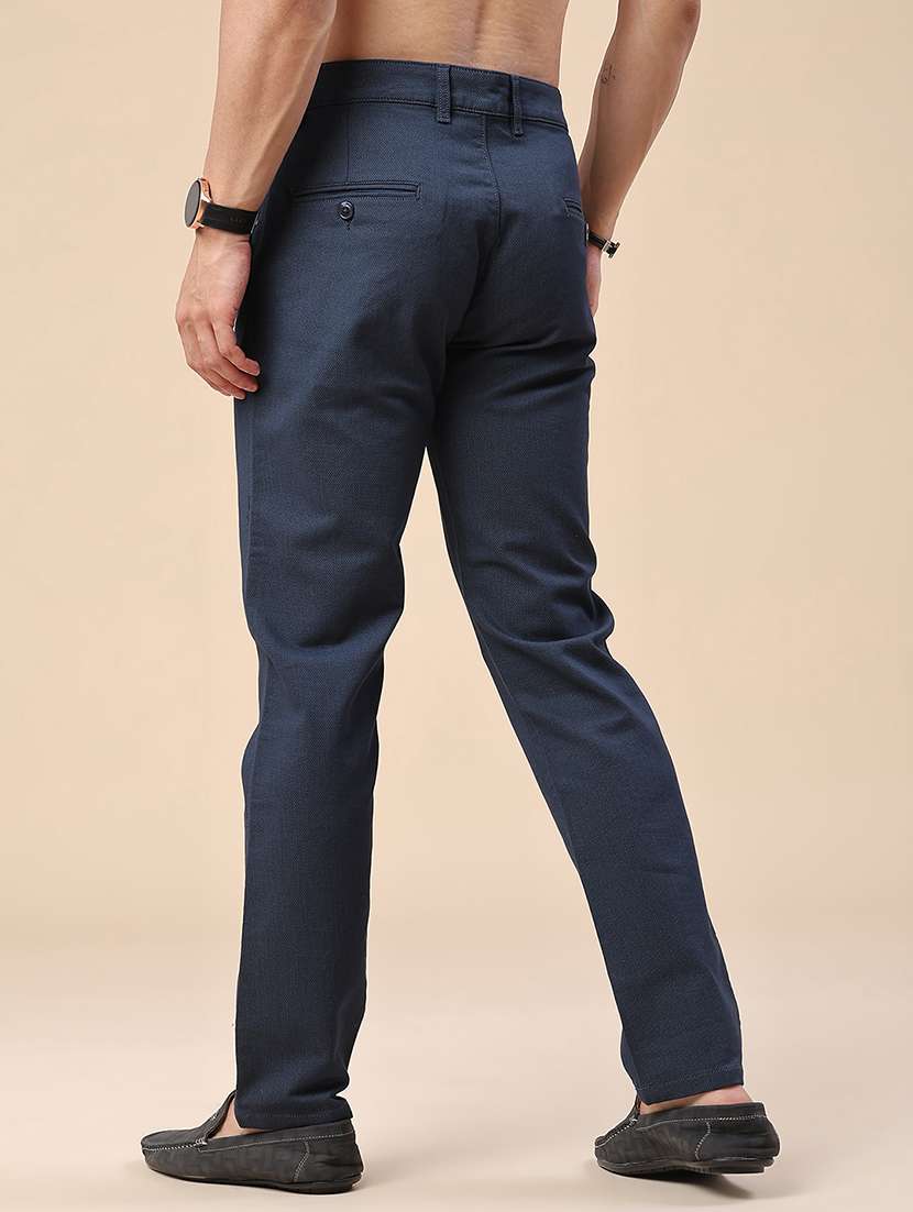 Men Solid Mid Rise Casual Chinos - 22547924 -  Standard Image - 4
