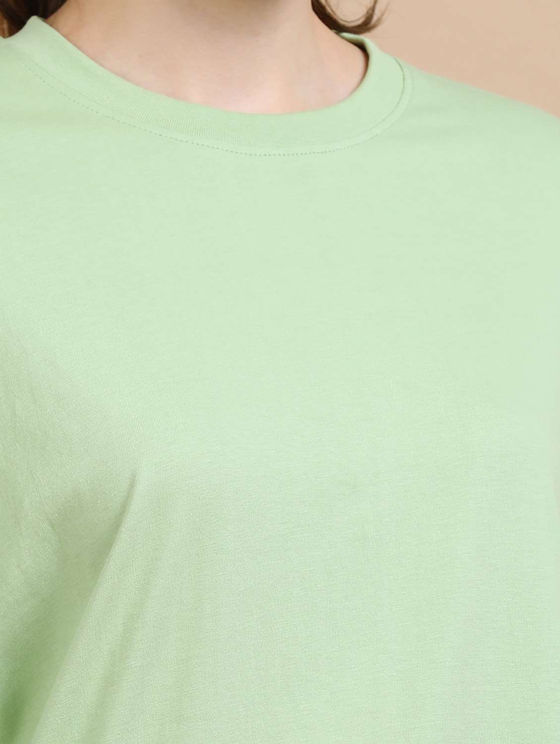 women solid short sleeves oversized t-shirt - 22547932 -  Standard Image - 1