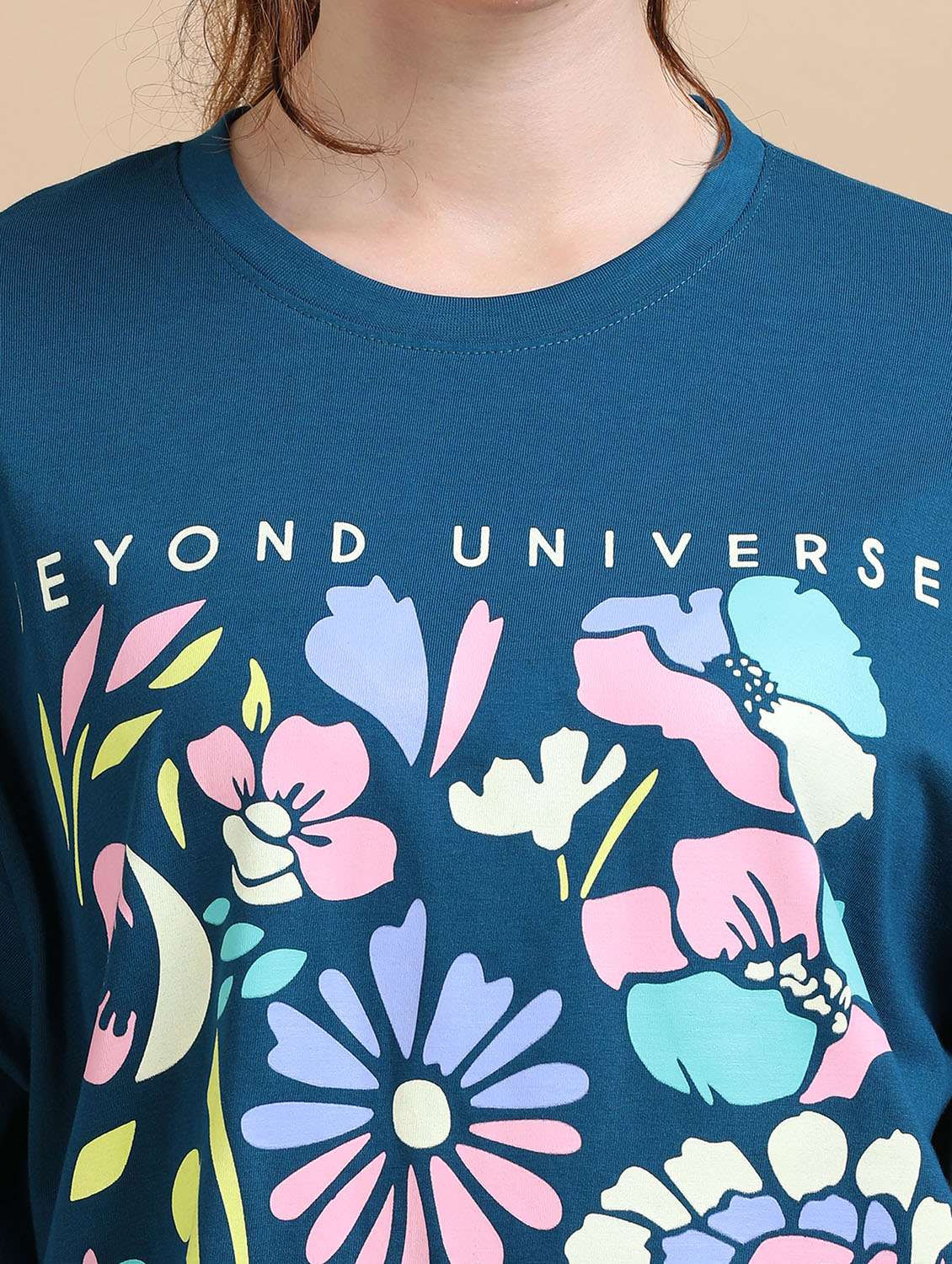 Women Printed Short Sleeves Oversized T-shirt - 22547944 -  Standard Image - 1