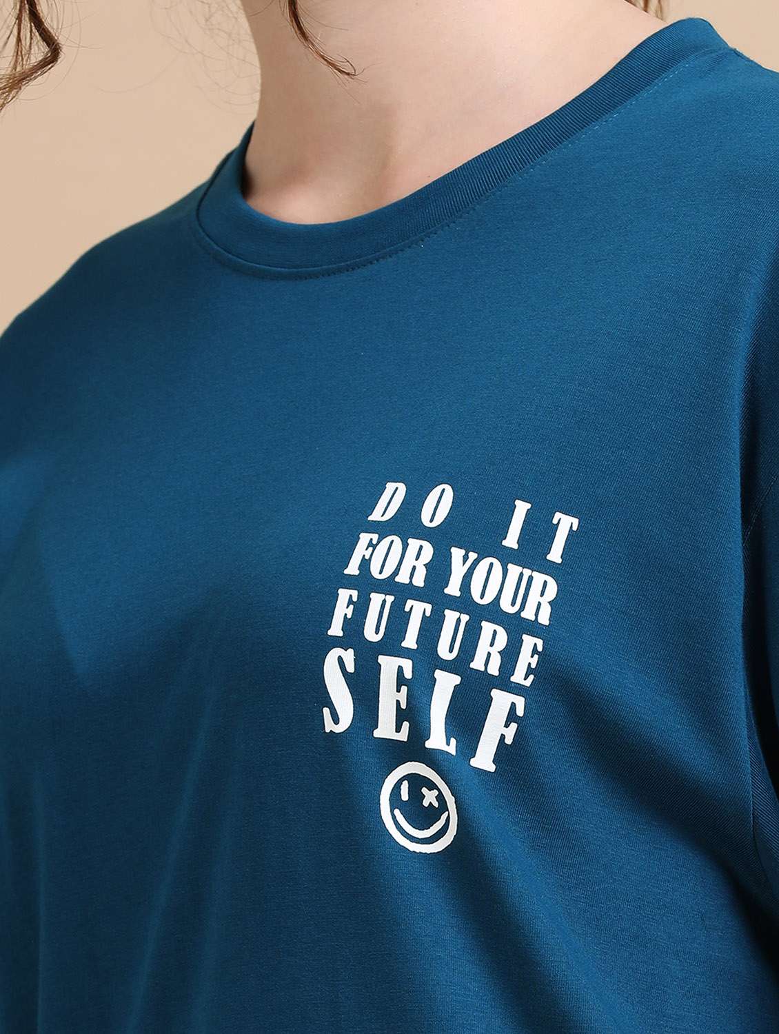 women printed short sleeves oversized t-shirt - 22547951 -  Standard Image - 1