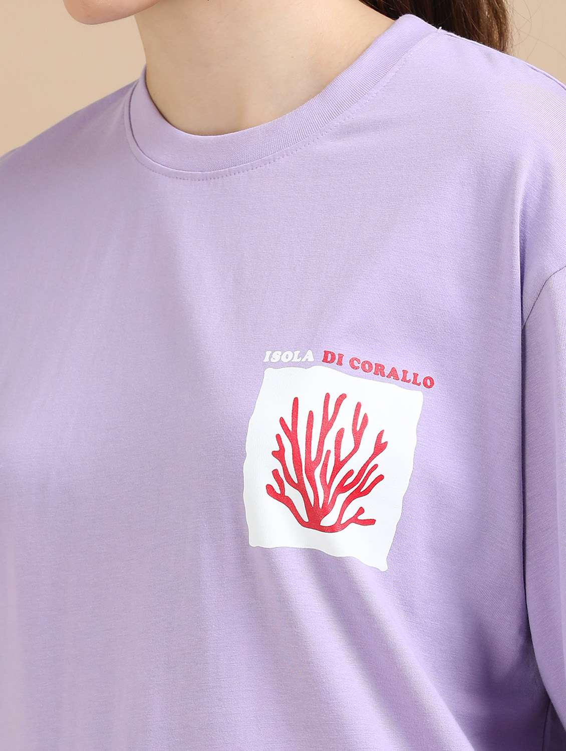 women printed short sleeves oversized t-shirt - 22547960 -  Standard Image - 1