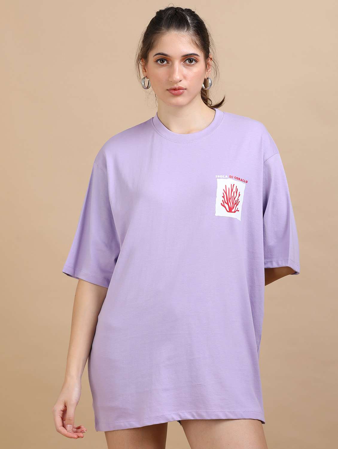 women printed short sleeves oversized t-shirt - 22547960 -  Standard Image - 4