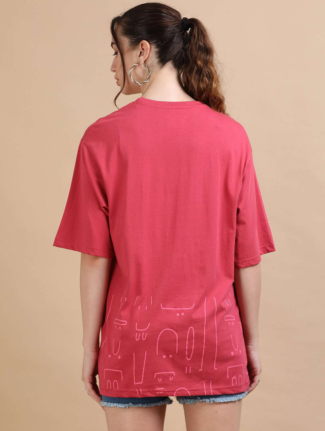women printed short sleeves oversized t-shirt - 22547964 -  Standard Image - 4