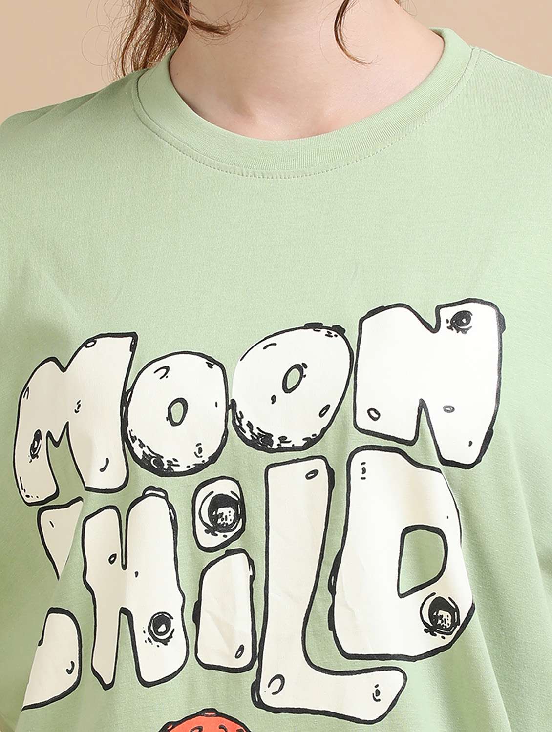 women printed short sleeves oversized t-shirt - 22547970 -  Standard Image - 1
