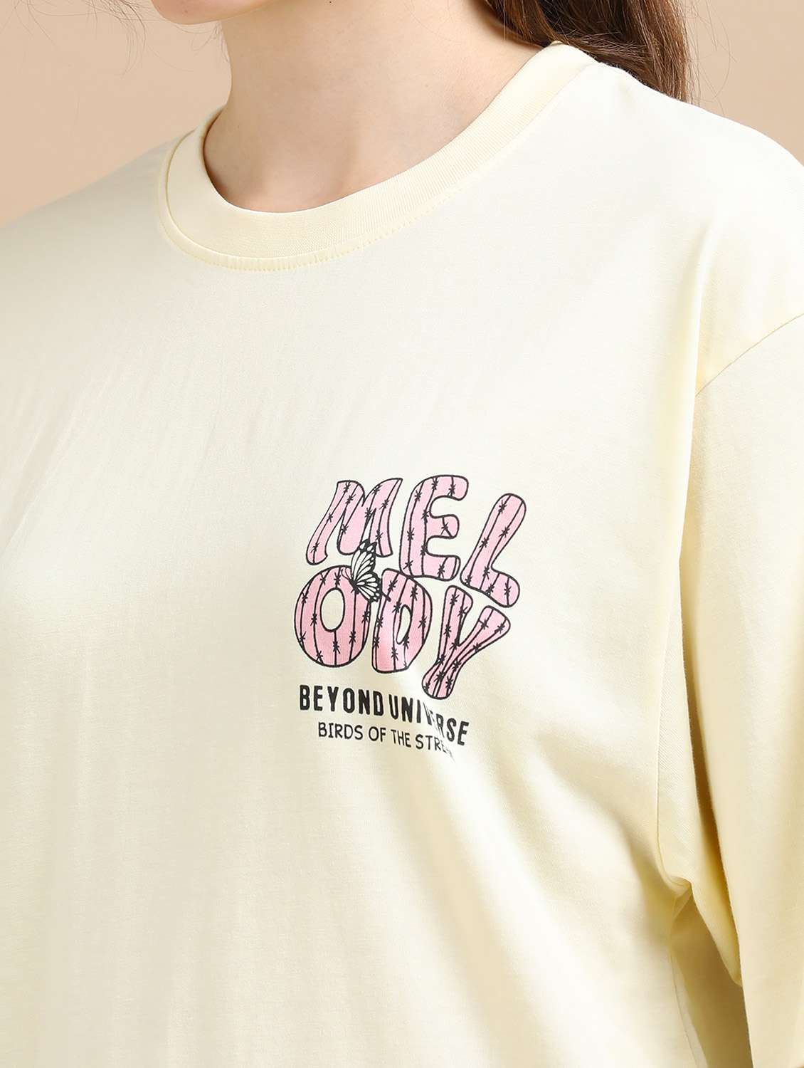 women printed short sleeves oversized t-shirt - 22547980 -  Standard Image - 1