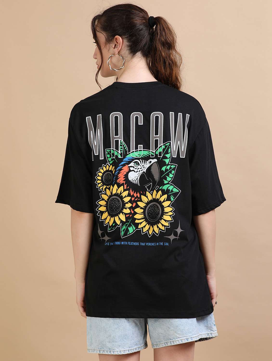 women printed short sleeves oversized t-shirt - 22547982 -  Standard Image - 4