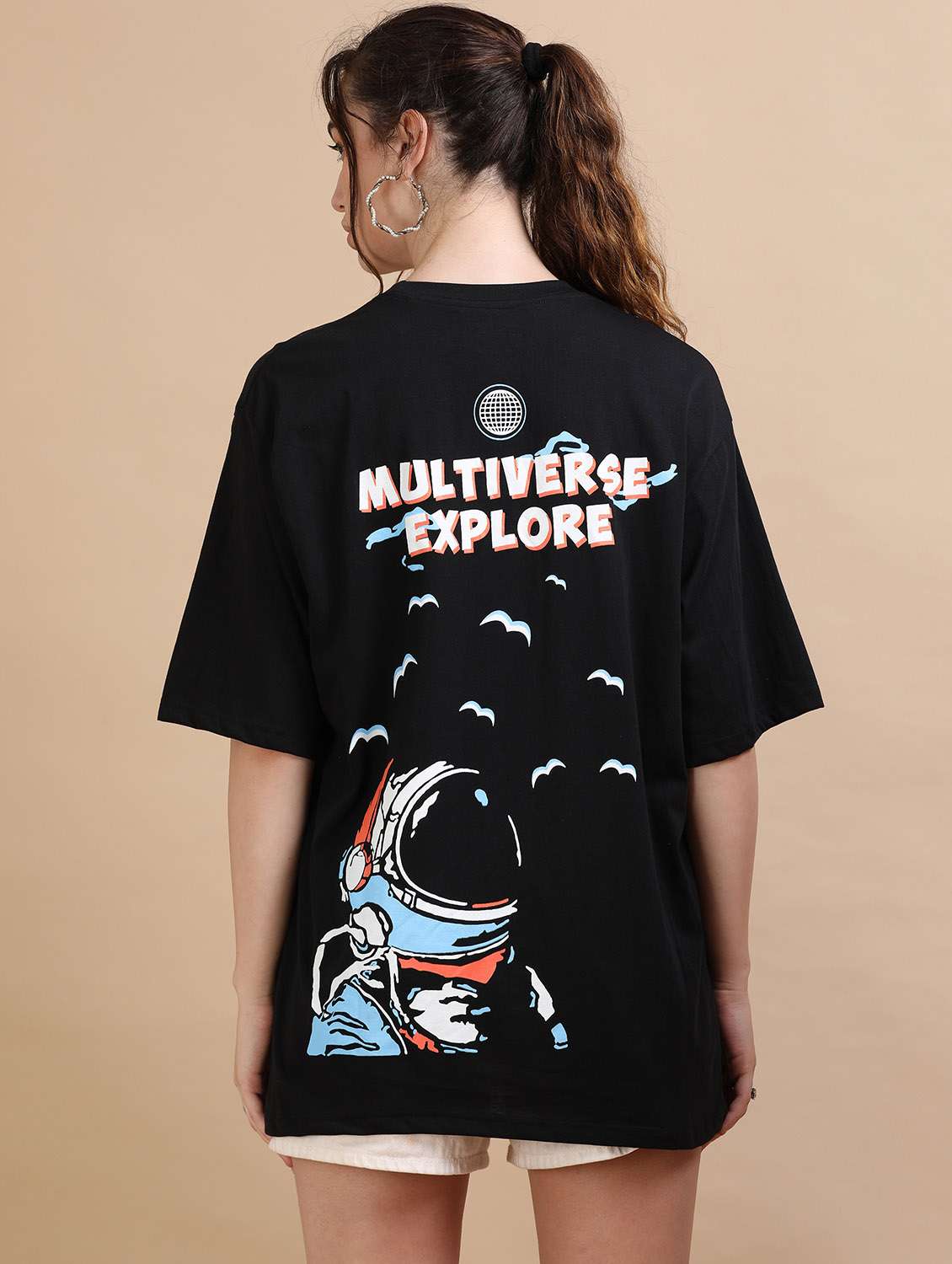 women printed short sleeves oversized t-shirt - 22547987 -  Standard Image - 4