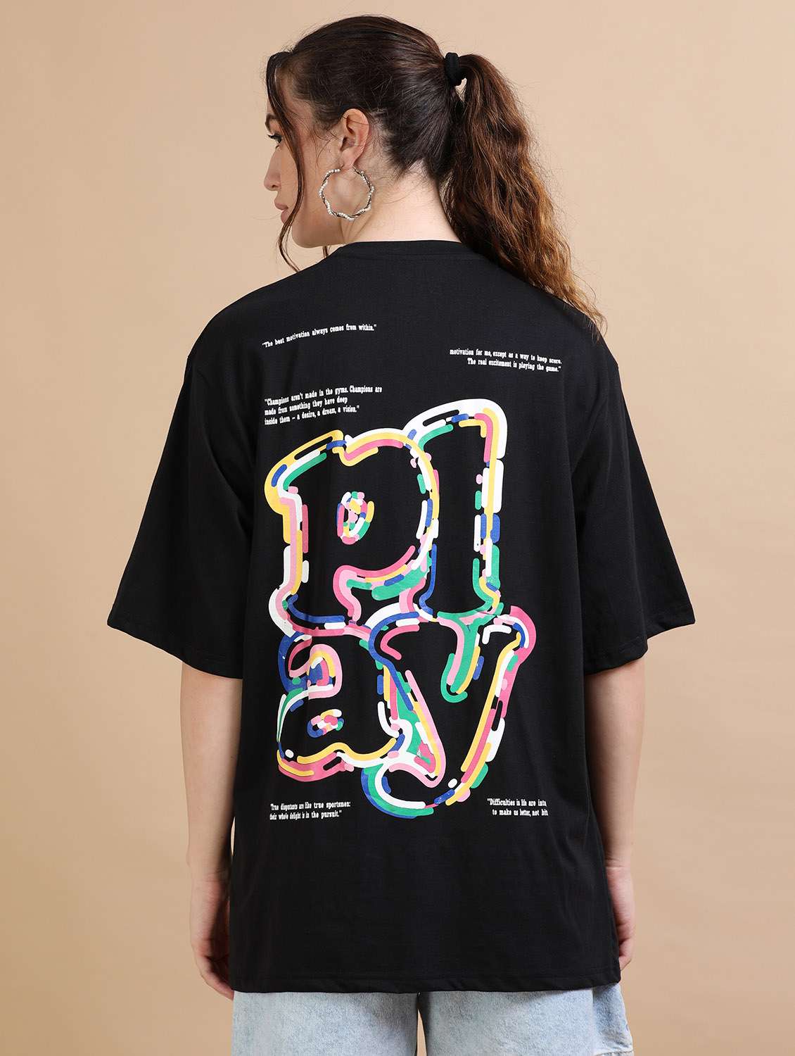 women printed short sleeves oversized t-shirt - 22547988 -  Standard Image - 4