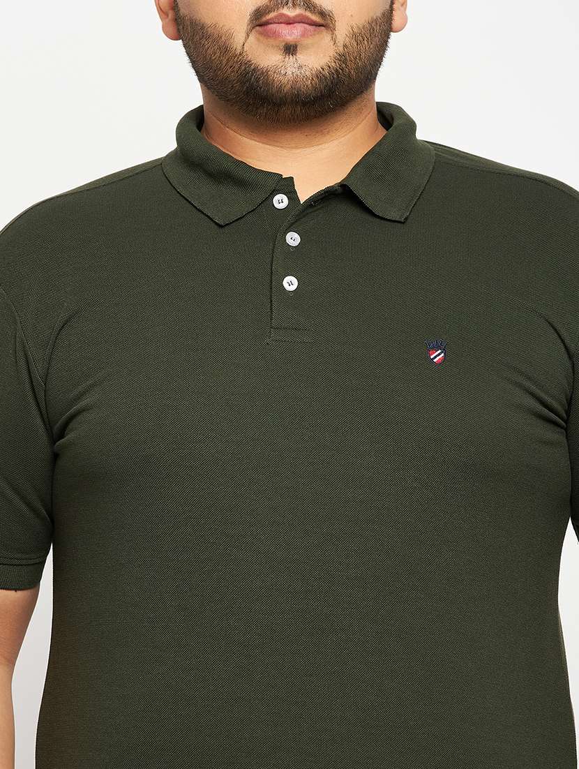Men Solid Short Sleeve Regular Fit Polo T-shirt - 22548038 -  Standard Image - 1