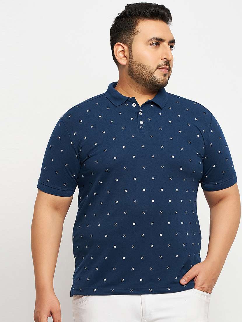 men printed short sleeve regular fit polo t-shirt