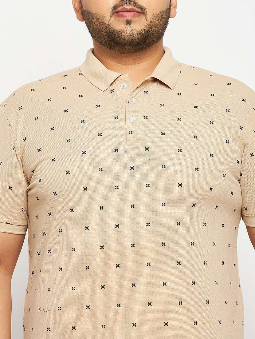 men printed short sleeve regular fit polo t-shirt - 22548051 -  Standard Image - 1
