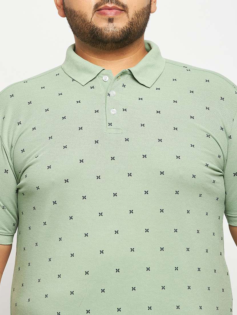 Men Printed Short Sleeve Regular Fit Polo T-shirt - 22548056 -  Standard Image - 1