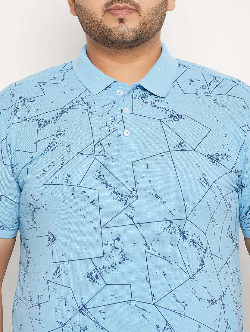 men printed short sleeve regular fit polo t-shirt - 22548057 -  Standard Image - 1