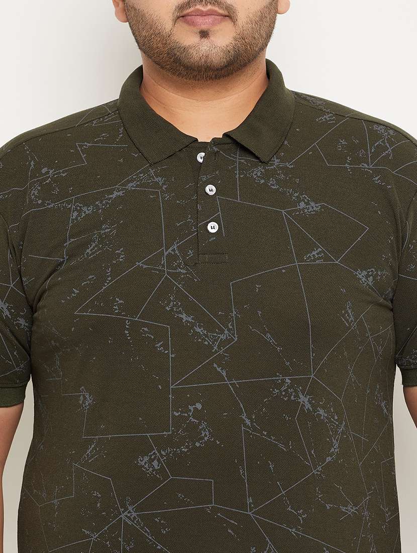 Men Printed Short Sleeve Regular Fit Polo T-shirt - 22548060 -  Standard Image - 1