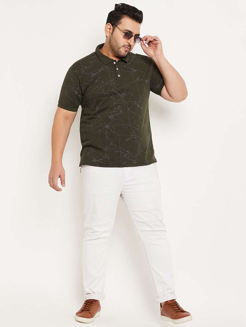 Men Printed Short Sleeve Regular Fit Polo T-shirt - 22548060 -  Standard Image - 4