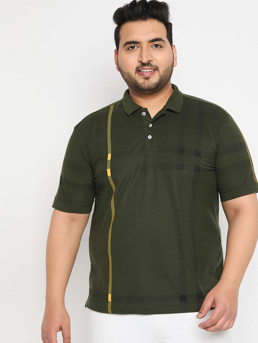 men printed short sleeve regular fit polo t-shirt