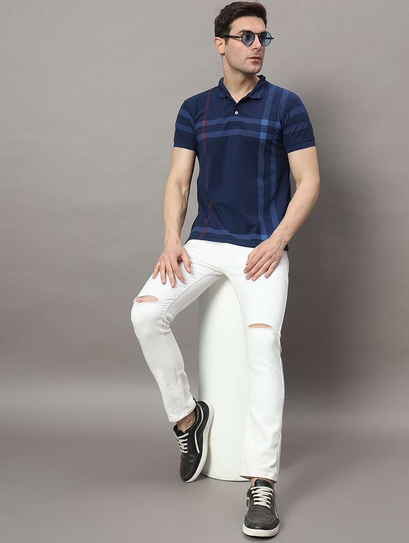 men printed short sleeves polo t-shirt - 22548075 -  Standard Image - 4