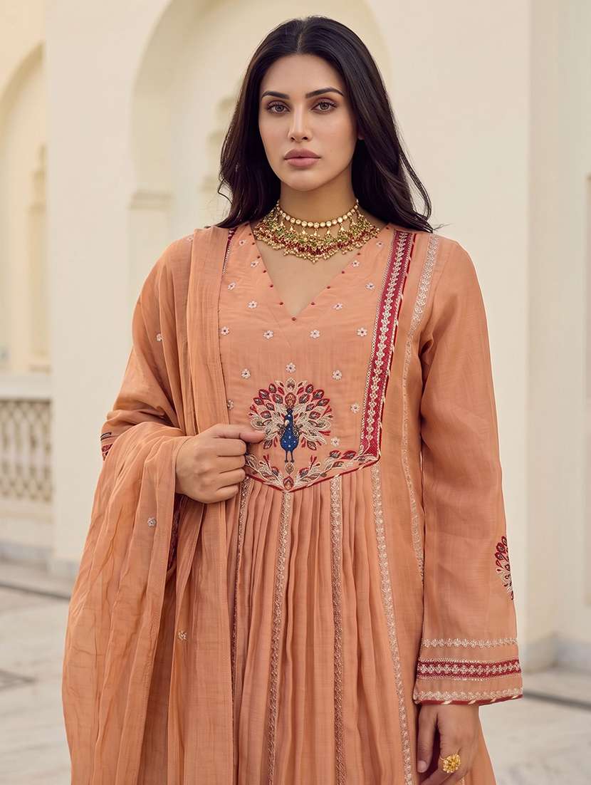 women embroidered long sleeve kurta pant with dupatta set - 22548120 -  Standard Image - 1