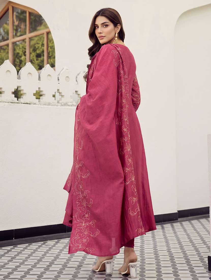women embroidered long sleeve kurta pant with dupatta set - 22548124 -  Standard Image - 4