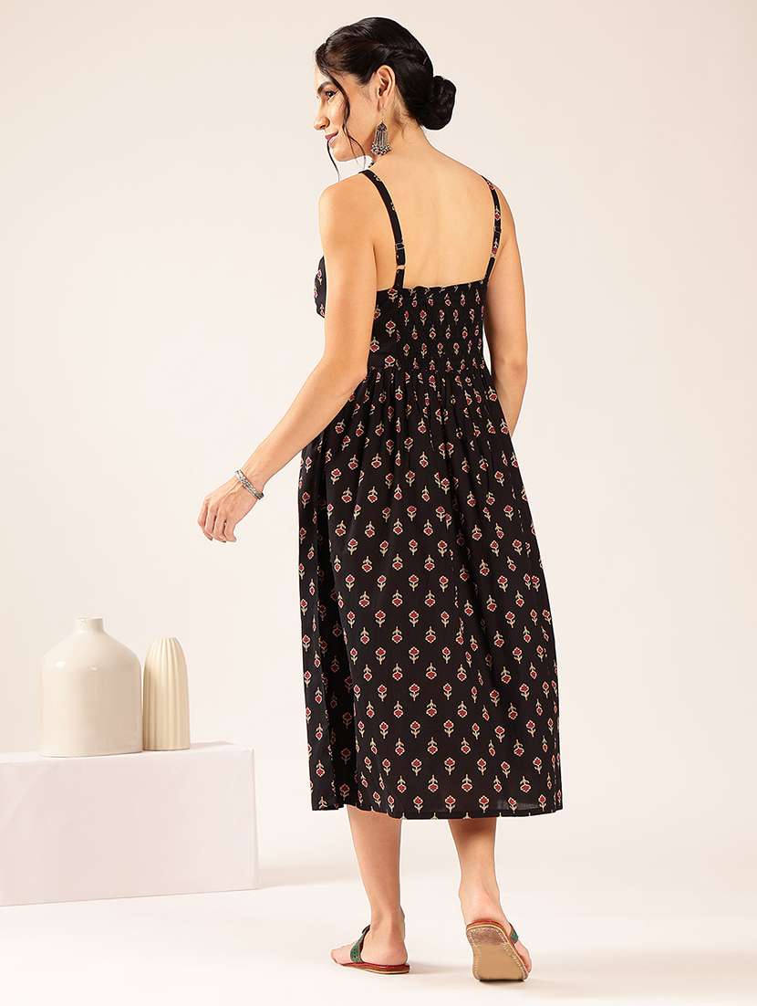 Women Printed Shoulder Strap A-line Dress - 22548211 -  Standard Image - 4