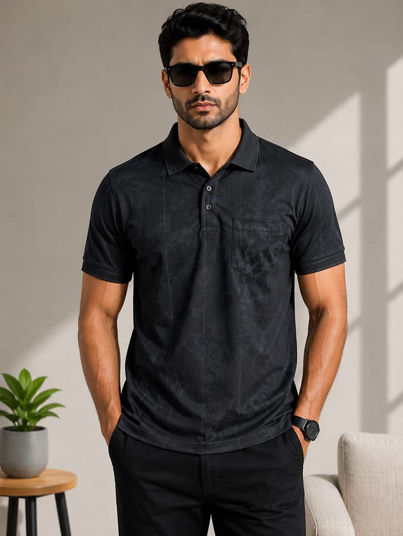 men printed short sleeves polo t-shirt - 22548300 -  Standard Image - 1