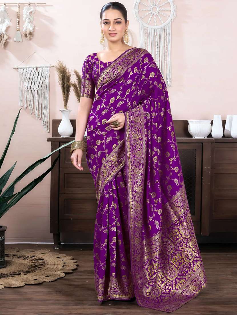 women self design banarasi saree with blouse - 22548549 -  Standard Image - 1