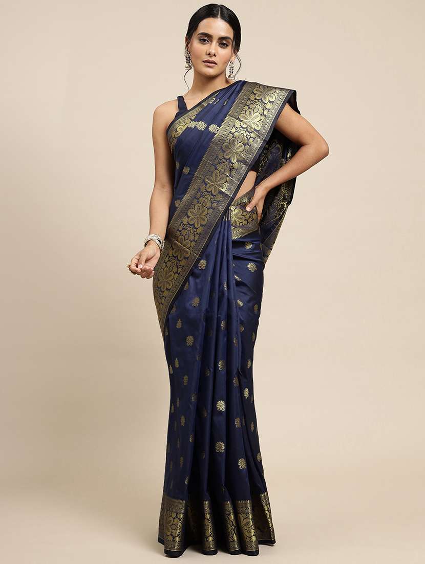 Women Self Design Banarasi Saree With Blouse - 22548552 -  Standard Image - 1