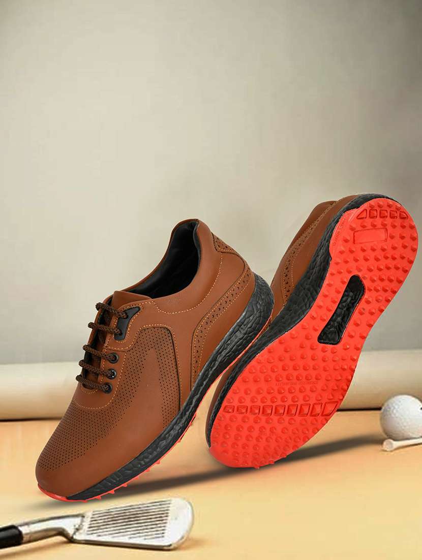 men solid lace up sport shoes