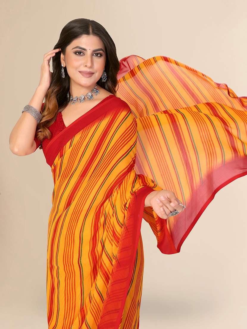 women printed casual wear saree with blouse - 22548862 -  Standard Image - 1