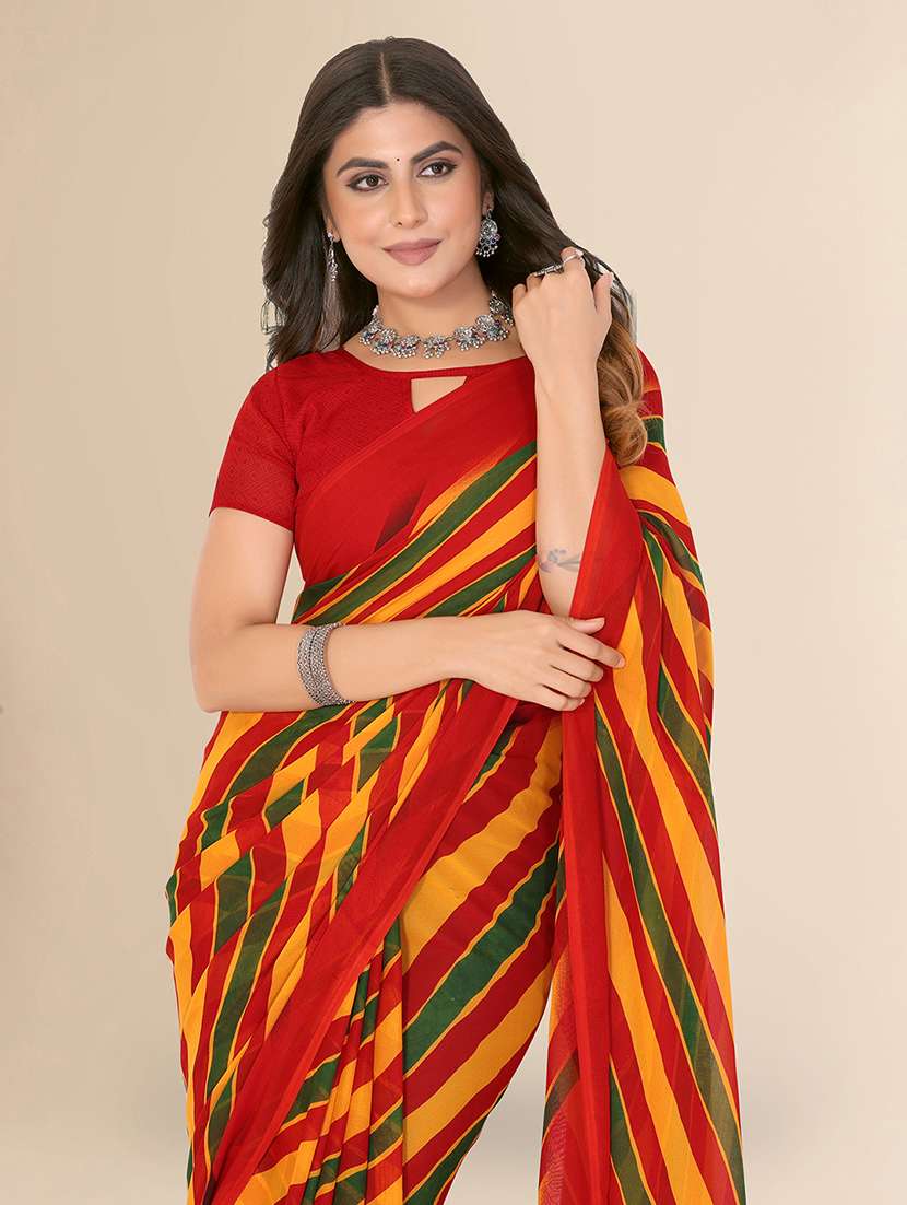 women printed casual wear saree with blouse - 22548864 -  Standard Image - 1