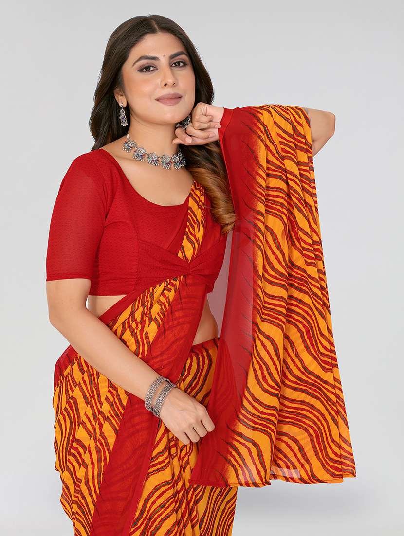 women printed casual wear saree with blouse - 22548879 -  Standard Image - 1