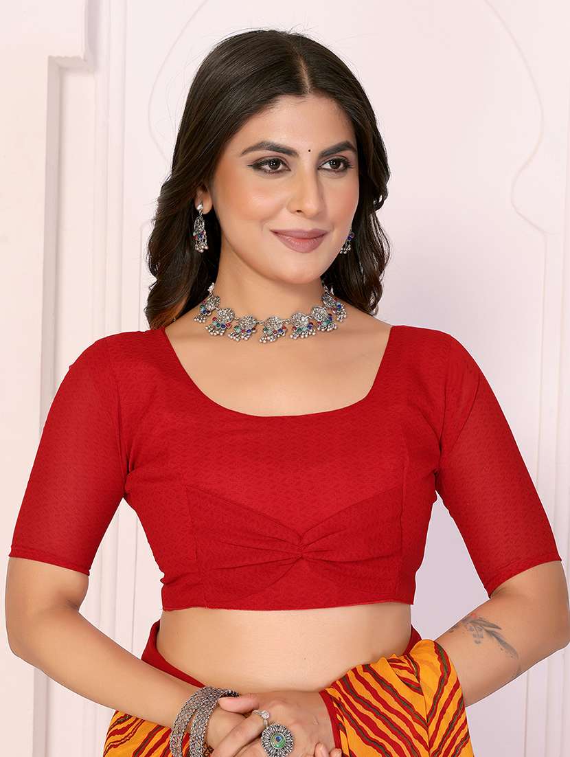 women printed casual wear saree with blouse - 22548886 -  Standard Image - 4