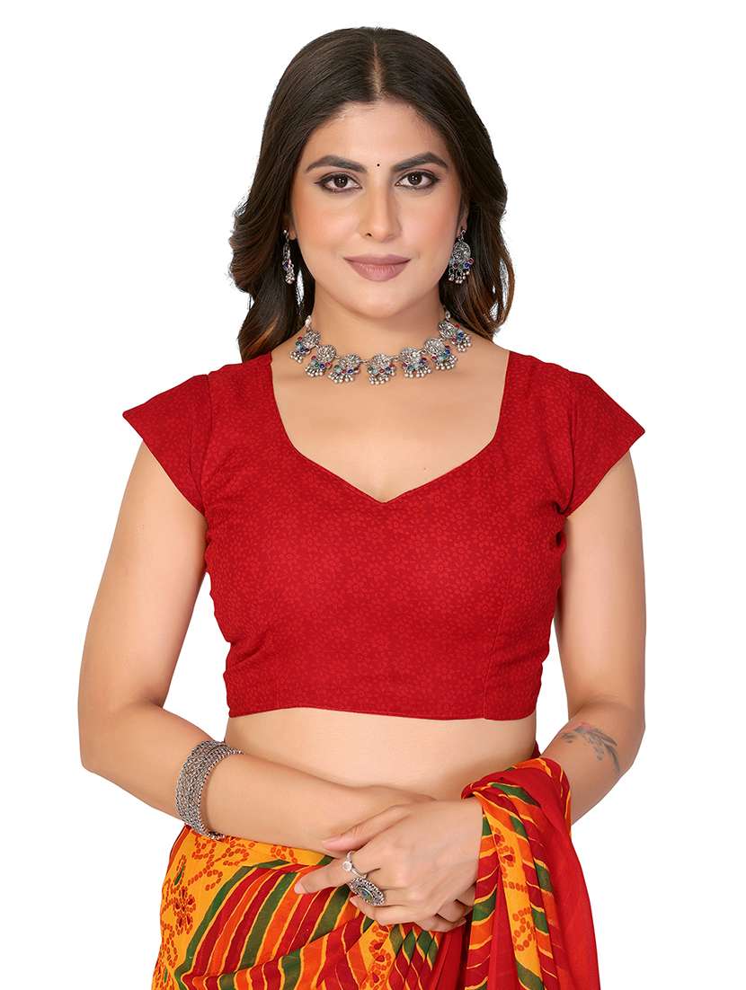 Women Printed Casual Wear Saree With Blouse - 22548891 -  Standard Image - 4