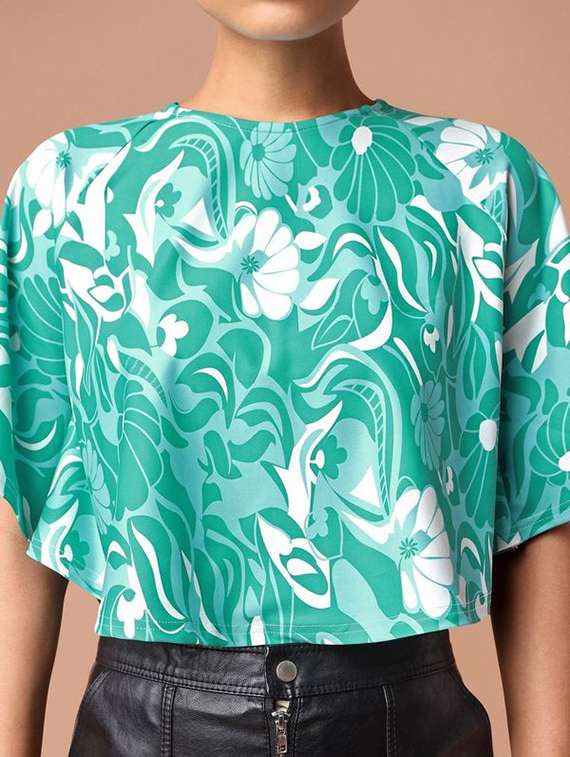 green polyester regular top - 22549004 -  Standard Image - 1