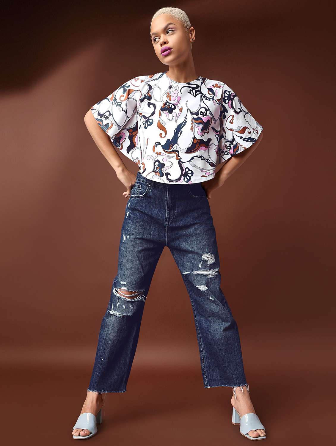 white polyester regular top - 22549006 -  Standard Image - 4