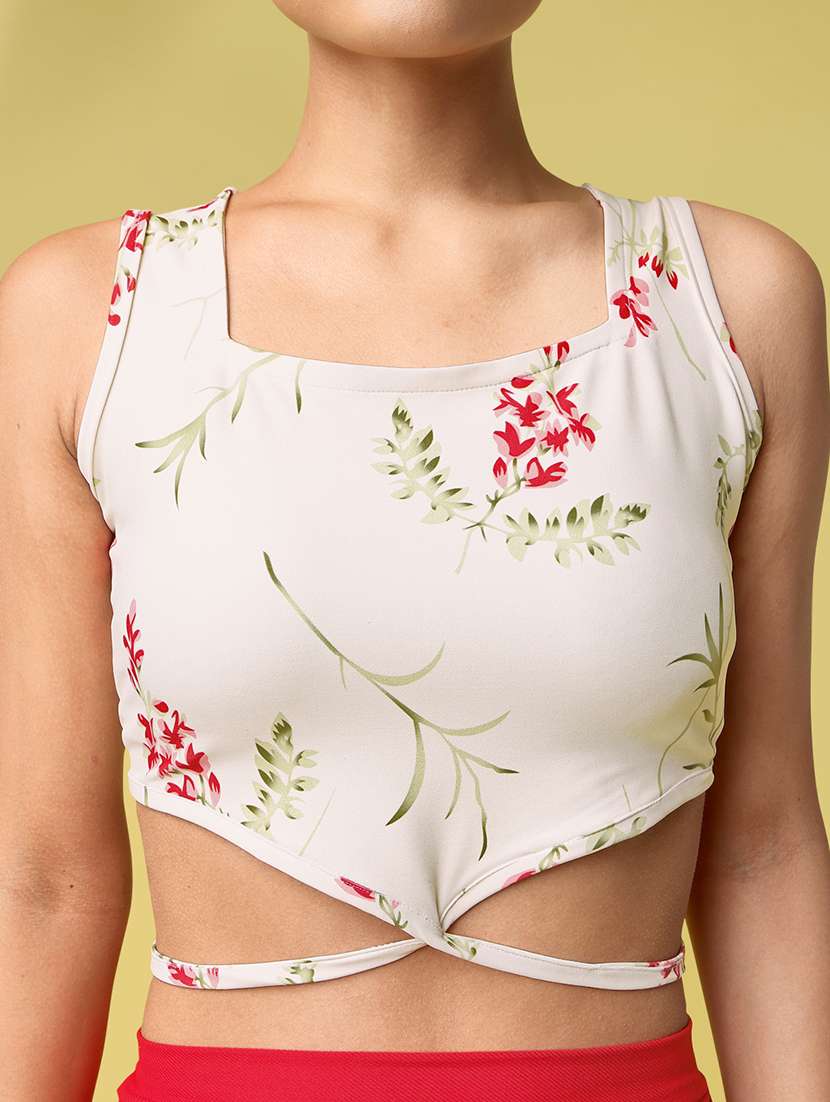 women printed sleeveless crop top - 22549050 -  Standard Image - 1