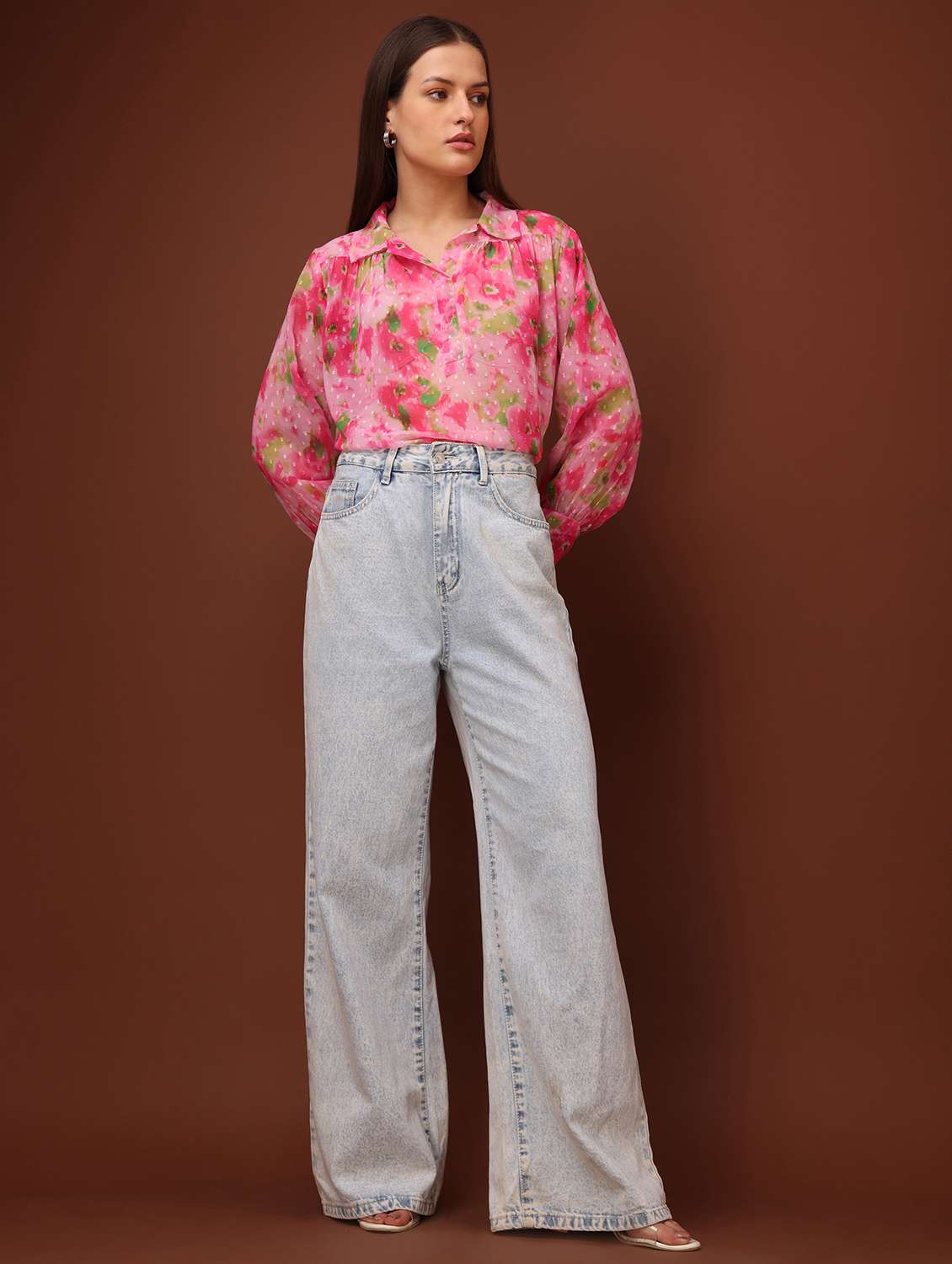 women printed collared regular top - 22549062 -  Standard Image - 4