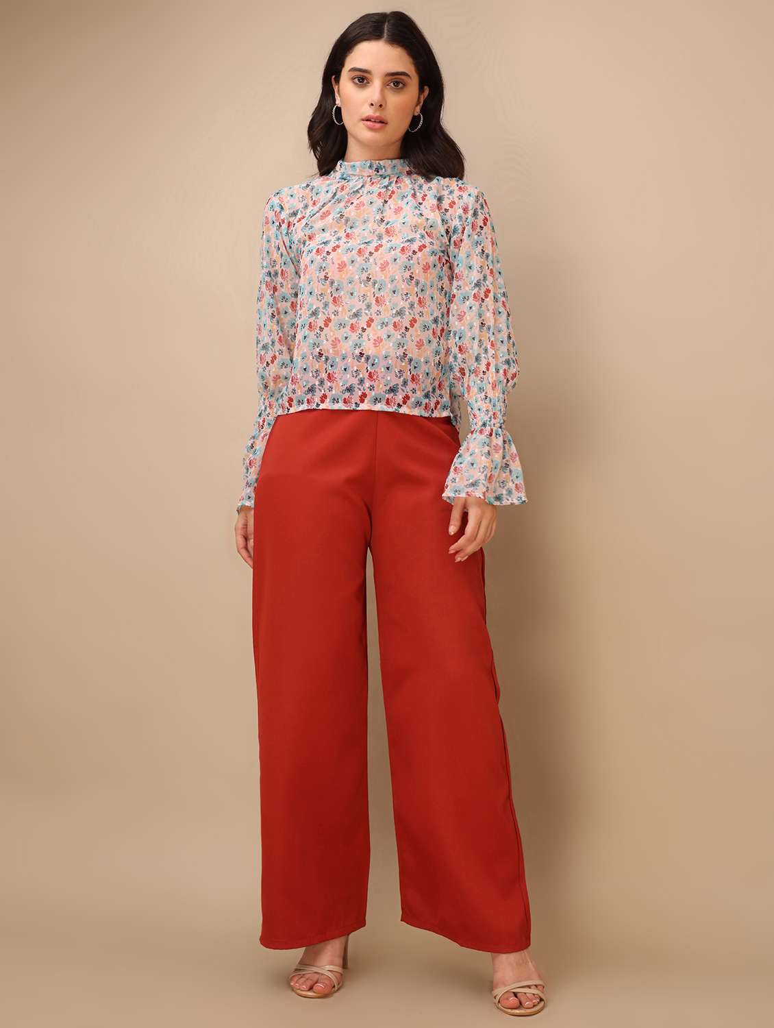 women printed high neck regular top - 22549075 -  Standard Image - 4