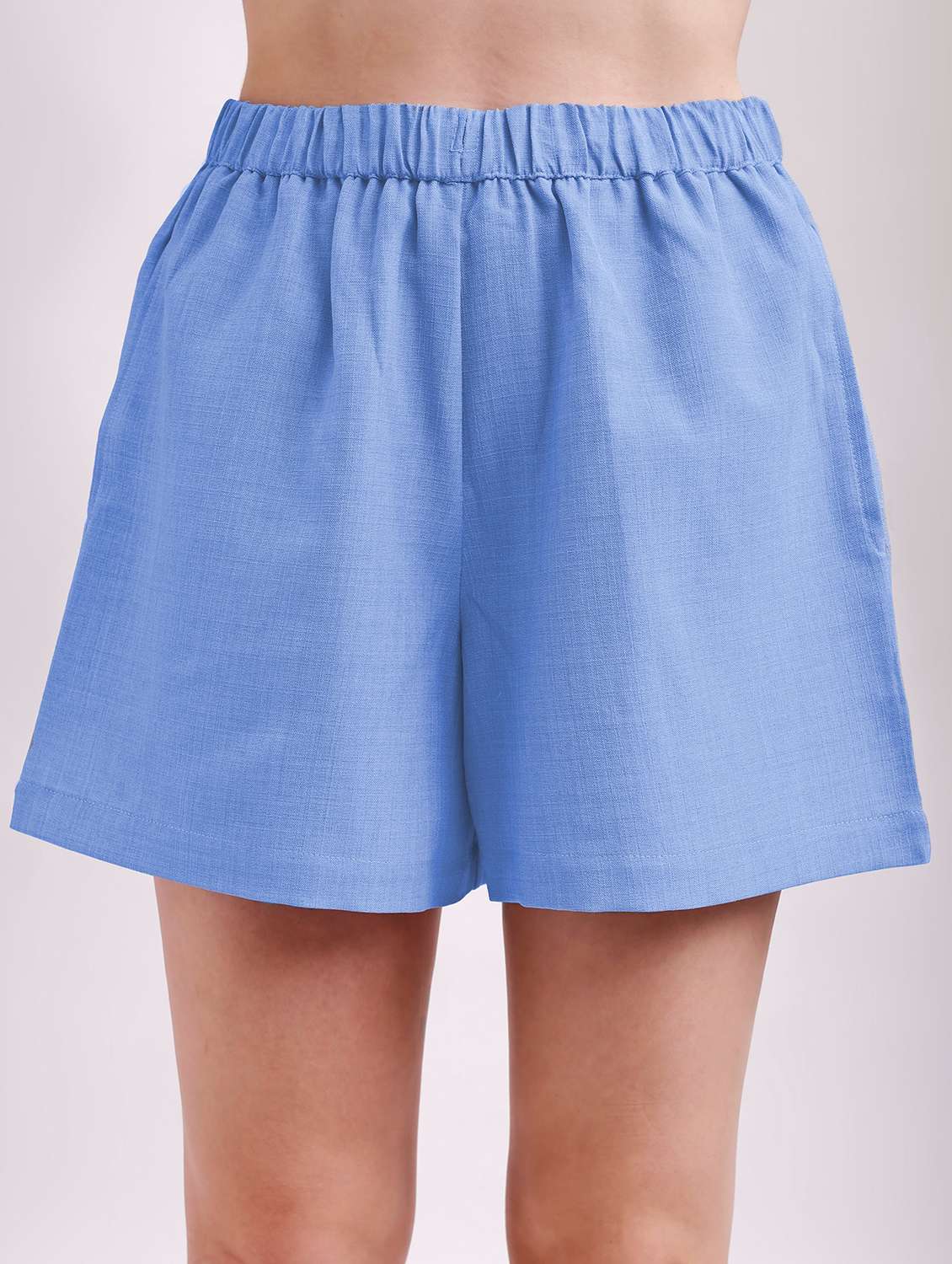 Women Solid High Rise Relaxed Fit Shorts - 22549116 -  Standard Image - 4