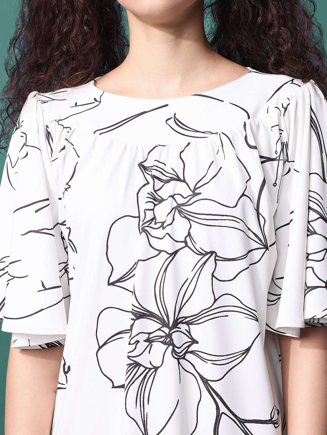 women printed round neck shift dress - 22549290 -  Standard Image - 1