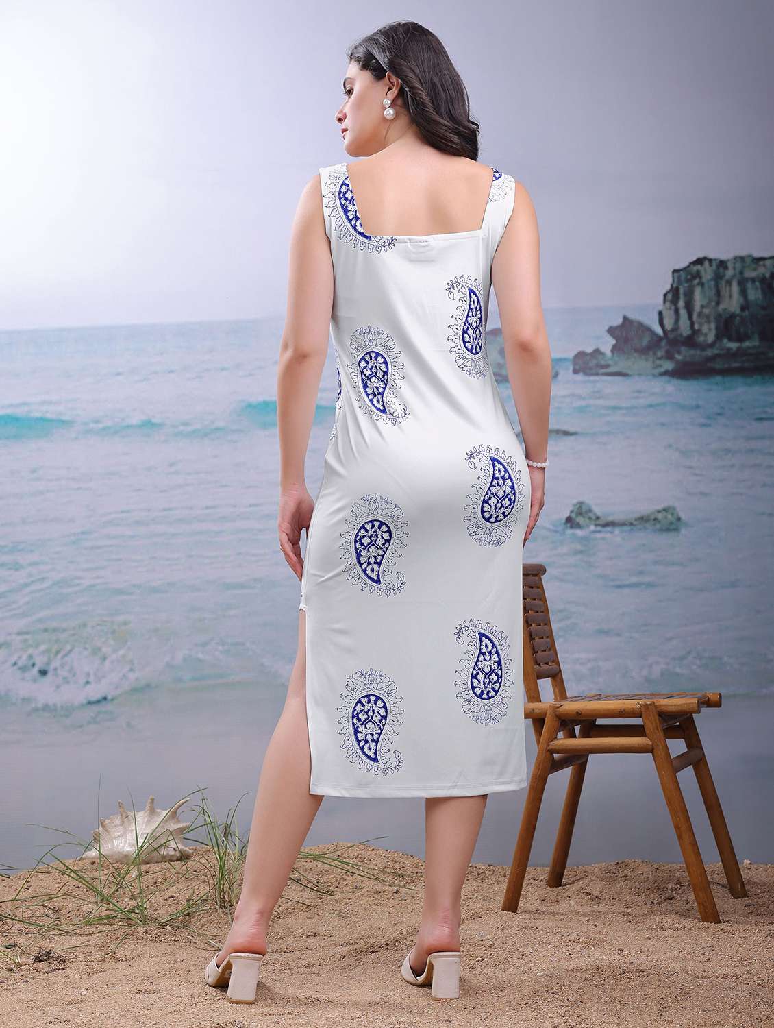 Women Printed Sleeveless Bodycon Dress - 22549324 -  Standard Image - 4
