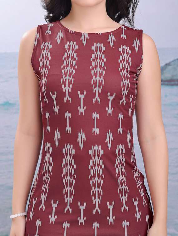 women printed sleeveless sheath dress - 22549328 -  Standard Image - 1