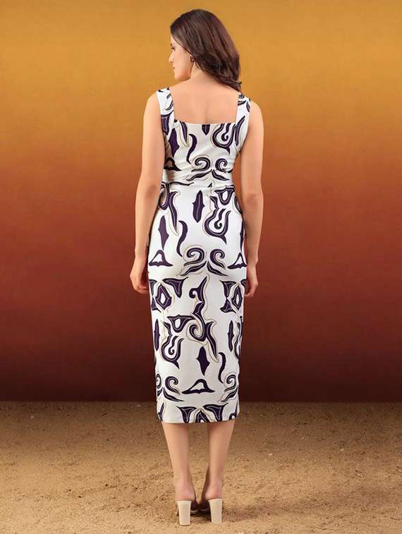 women printed sleeveless bodycon dress - 22549334 -  Standard Image - 4