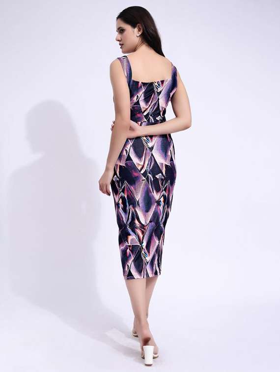 women printed sleeveless bodycon dress - 22549336 -  Standard Image - 4