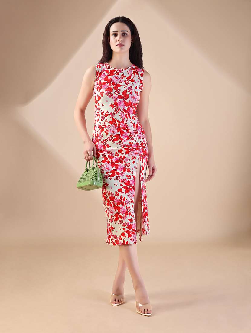 women printed sleeveless bodycon dress - 22549352 -  Standard Image - 4